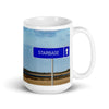 Starbase Road Sign White Coffee Mug  Cup Boca Chica Texas