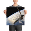 Dragon Capsule Earth Poster International Space Station