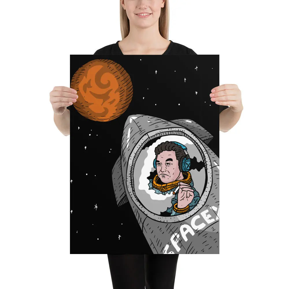 Elon Musk Poster SpaceX Starship Rocket To Mars Poster Wall Art Print