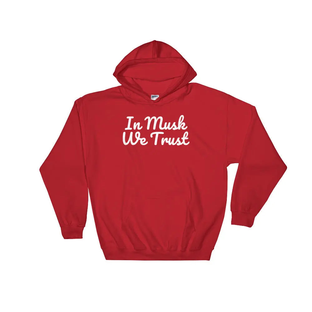 In Musk We Trust Elon Musk Tribute Fan Hoodie Hooded Sweatshirt