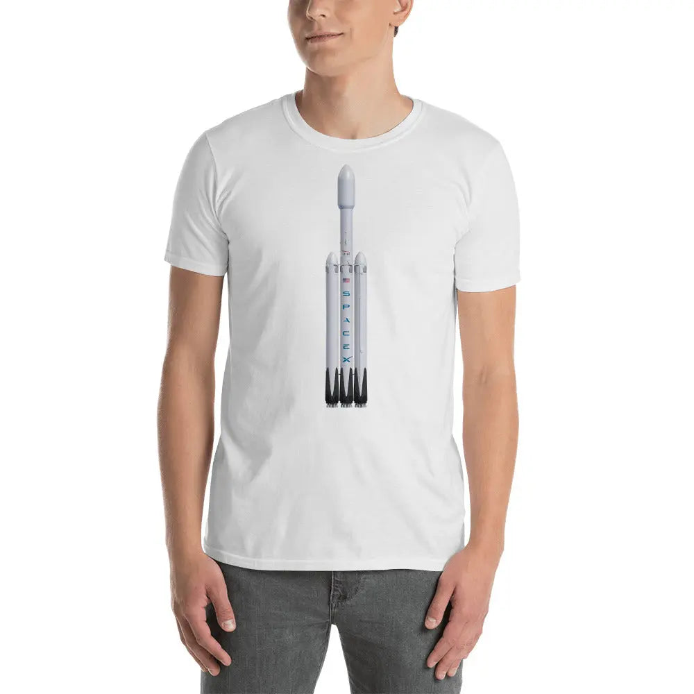 Mens SpaceX Shirt Falcon Heavy T-Shirt Rocket Tee