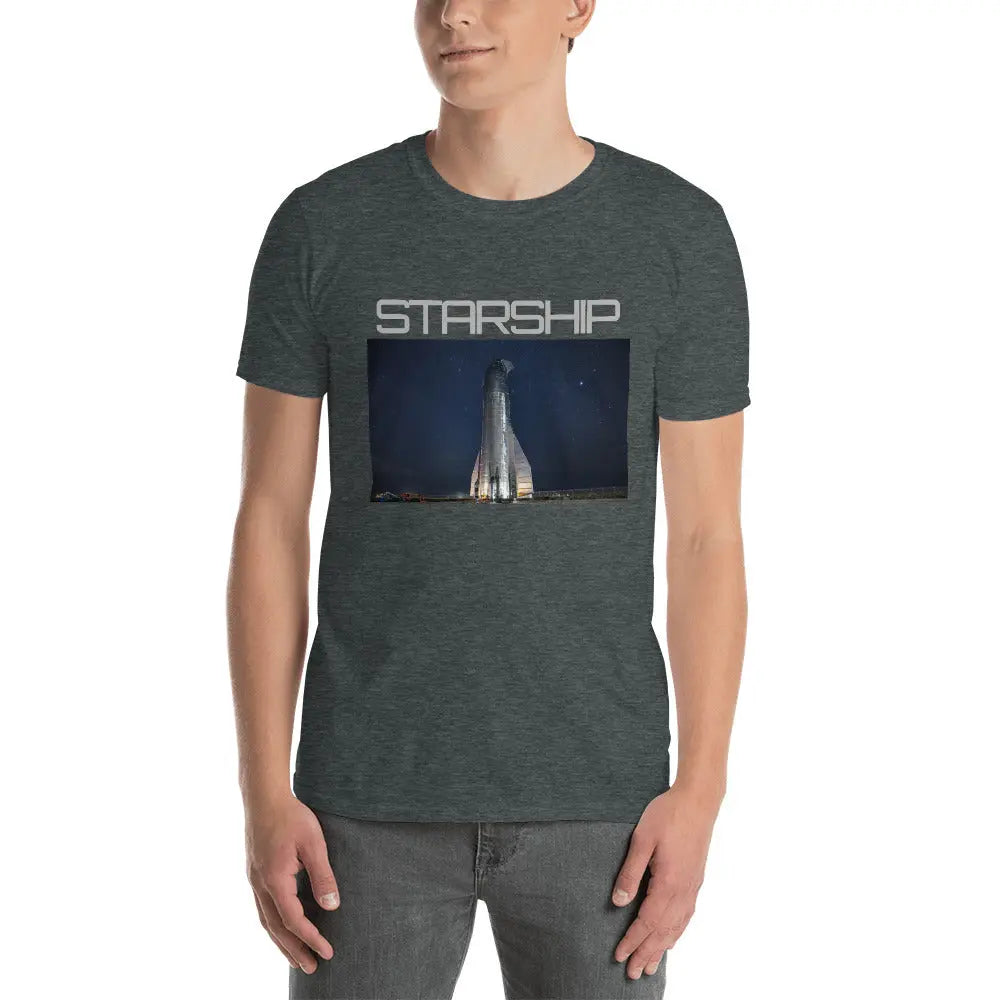 Mens SpaceX Shirt Starship MK1  Space Rocket Ship Short-Sleeve T-Shirt Boca Chica