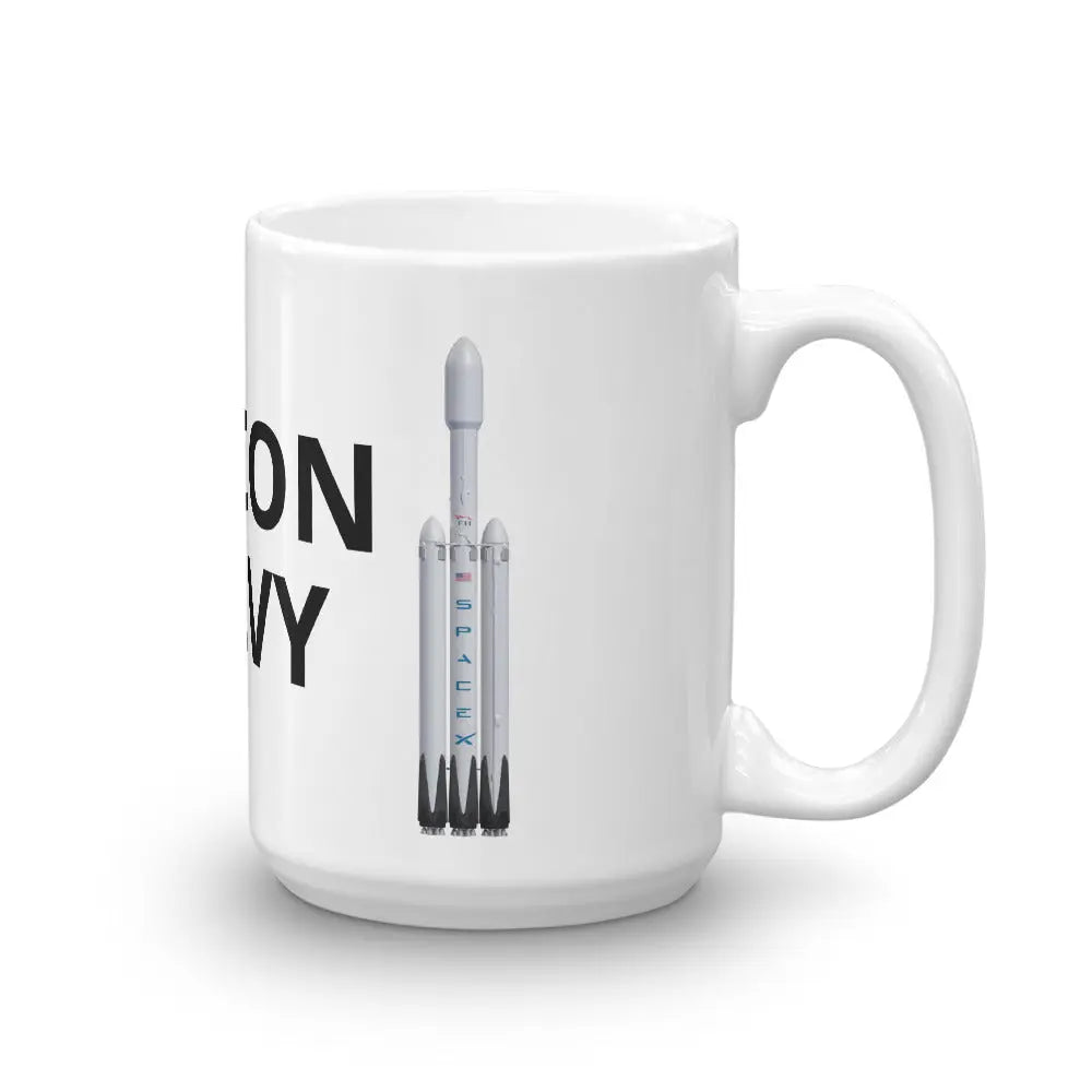 Novelty SpaceX Falcon Heavy Rocket Coffee Tea Mug Elon Musk