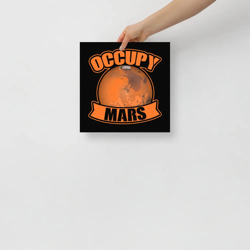 Occupy Mars Poster | Elon Musk Space X Fan Wall Art Print