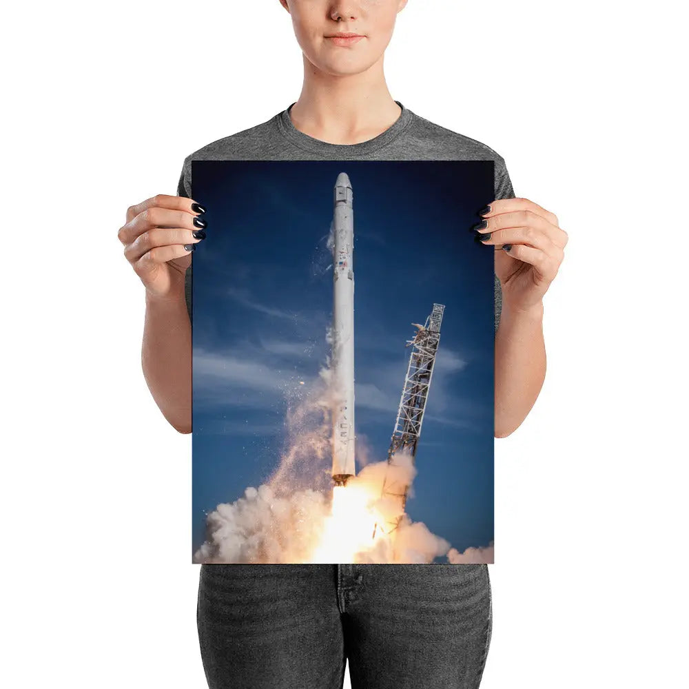 Space X Falcon 9 Launch Poster - Elon Musk