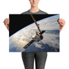 SpaceX Dragon Capsule *Poster* International Space Station Over Earth