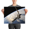 SpaceX Dragon Capsule *Poster* International Space Station Over Earth
