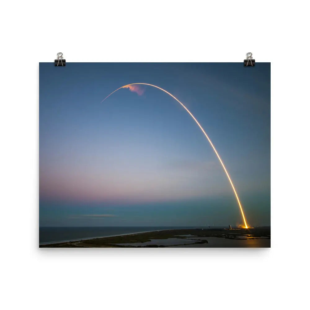 SpaceX Falcon 9 Poster SES 9 Rocket Launch Cape Canaveral Wall Art