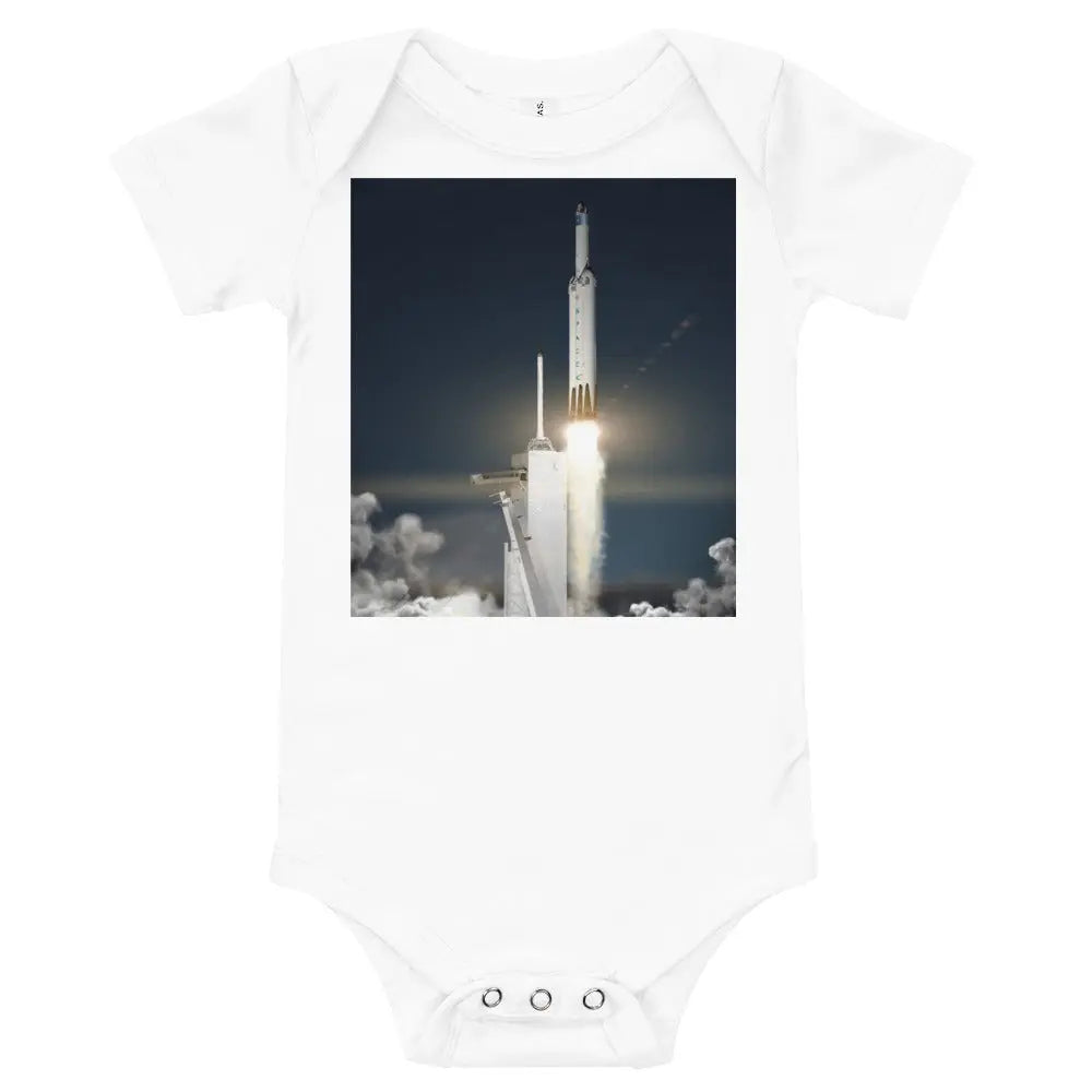 SpaceX Falcon Heavy Baby Vest Rocket Launch Baby Shower Fathers Dads Gift