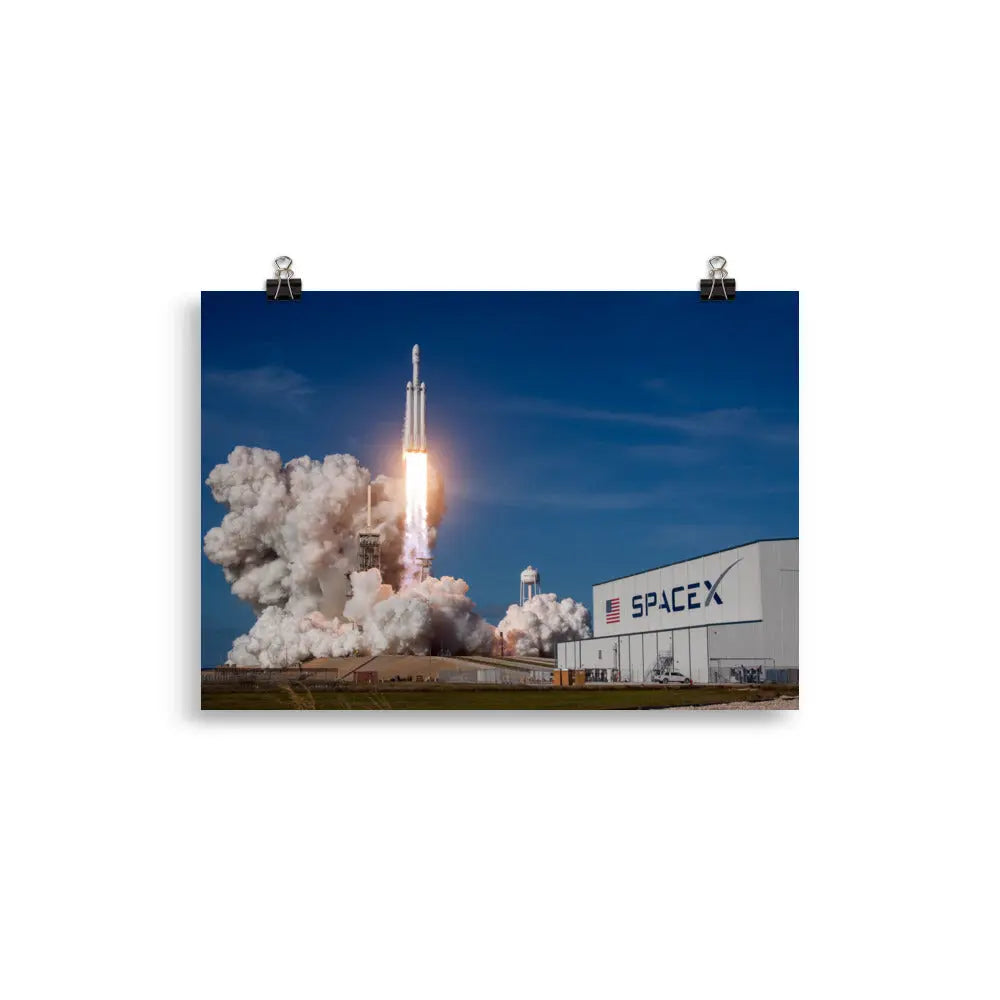 SpaceX Falcon Heavy Cape Canaveral Florida Rocket Launch Poster
