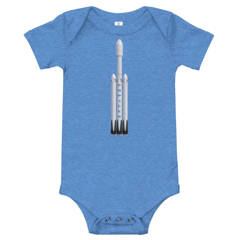 SpaceX Falcon Heavy Rocket Baby Grow Vest Bodysuit