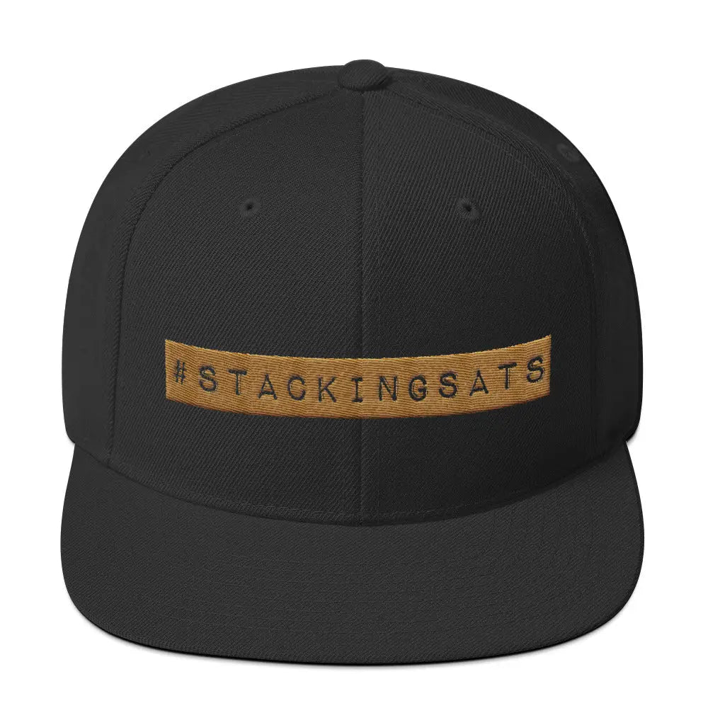 Stacking Sats Bitcoin Snapback Cap Hodl Satoshi #stackingsats Hat