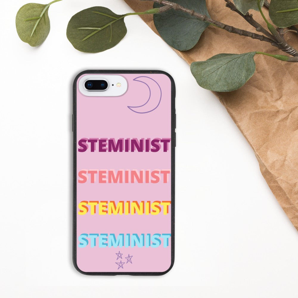 Steminist Biodegradable iPhone Case Female Scientist Eco Science Phone Cover