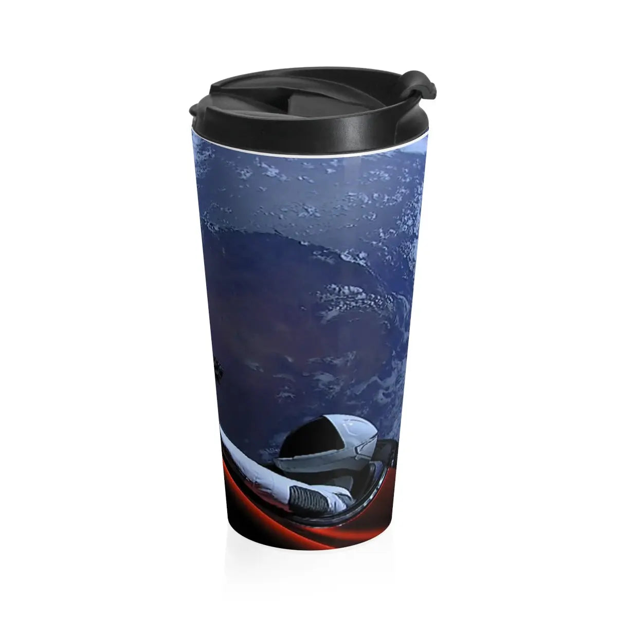 Tesla Roadster In Space Stainless Steel Coffee Travel Mug