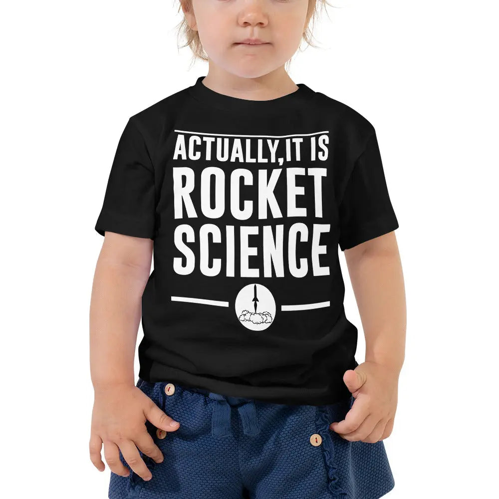 Toddler 2y-5y Shirt Actually It Is Rocket Science Funny Space Short Sleeve Kids