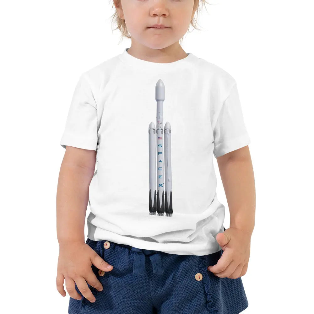 Toddler Shirt 2y-5y SpaceX Falcon Heavy Rocket  Short Sleeve Tee Shirt Kids