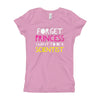 Youth Girls Forget Princess I Want To Be A Scientist T-Shirt